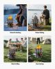 Camping Wood Burning Portable Rocket Stove with Carrying Bag for Backpacking, SPCC Steel, Double Door, Burn Twigs