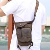 Canvas Drop Leg Bag Multi-Pocket Outdoor Waist Pack For EDC Tactical Military Outdoor Hiking Climbing Bike Travel