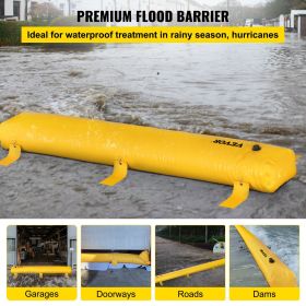 VEVOR Flood Barrier, 12ft x 12in Sandbag Alternative, Water Barrier for Flooding