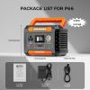 FlashFish 300W Power Station &100W Foldable Solar Panel, Li-Ion Battery Bank With AC-USB-DC Outputs