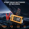 S ZEVZO 2 in 1, 4000A Car Jump Starter with Air Inflator, Portable Car Battery Charger, Jumper Box