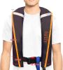 Manual Inflatable Life Vest for Adults, Flood Emergency Prep, PFD Low Profile, Supports up to 330 lbs, Orange