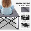 2 Person Folding Camping Cot for Adults, 50" Extra Wide Outdoor Portable Sleeping Cot with Carry Bag, Beach Hiking