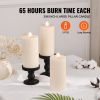 VEVOR 3 Pack Unscented White Pillar Candles, Each One Burns 65 Hours Long