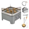 12000W Portable Camping Stove With Cassette Adapter Windproof Igniter Outdoor Camping Backpacking Burner with Carrying Case