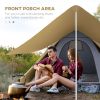 Teepee Camping Tent: 2-3 Person Easy Setup with Porch for Outdoor Hiking