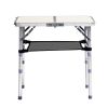 Outdoor Folding Camping Table, 2ft Portable Pinic Table with 3 Adjustable Height
