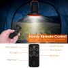 Portable Hanging Lantern Tent Fan 10000mAh Battery Power, USB Rechargeable, 4 Light, 3 Wind Modes, Emergency Power Bank