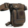 Canvas Drop Leg Bag Multi-Pocket Outdoor Waist Pack For EDC Tactical Military Outdoor Hiking Climbing Bike Travel