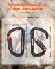 3 PCS Auto Locking Carabiner Clips Heavy Duty 30 KN for Climbing Hiking