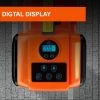 LCD Display Electric Car Jack, 5 Ton Hydraulic Jack with Impact Wrench, Portable Car Lift with Built-in Inflatable Pump