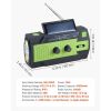 VEVOR Emergency Weather Radio, 4000mAh Battery, FM-AM-WB-NOAA  Alert Solar Hand Crank Emergency Radio, USB Charging Cable