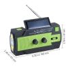 VEVOR Emergency Weather Radio, 4000mAh Battery, FM-AM-WB-NOAA  Alert Solar Hand Crank Emergency Radio, USB Charging Cable