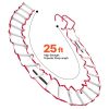 VEVOR Fire Escape Ladder 3-Story 25FT Retractable Emergency Safety Fire Ladder