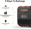 Flashfish 120W Portable Power Station, 98Wh/26400mAh Backup Power Battery Pack With AC/DC/Type-c/USB/Flashlight