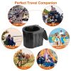 Foldable Porta Potty for Travel Camping Boating Hiking Cleanable w Lid Carry Bag 1 Roll Garbage Bags