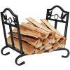 Foldable Firewood Log Rack, Steel Wood Storage Holder