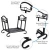 Foldable Firewood Log Rack, Steel Wood Storage Holder