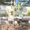 Outsunny Folding Rocking Camping Chairs, Portable Chairs, Headrest, Cooler Bag, Cup Holder, Carry Bag, 2 Pack, Cream