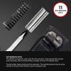 Heavy Duty Multitool, Military Grade Stainless Steel, Deep Profile Blade; First Aid Scissors; Sturdy Pliers; Cord Cutter; 18 Locking Tools