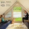 Outsunny Inflatable Camping Tent w/Hand Air Pump, with Mesh Windows and Dual Zipper Doors