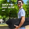 Outsunny Padded Folding Camp Chair, Double Camping Chair, Armrests, Cup Holders, Carry Bag, Blue