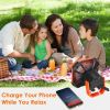 Portable Hanging Lantern Tent Fan 10000mAh Battery Power, USB Rechargeable, 4 Light, 3 Wind Modes, Emergency Power Bank