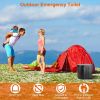 Portable Camping Toilet for Adults, Folding Toilet with Lid, Carry Bag, 1 Roll Garbage Bags