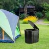 Portable Camping Toilet for Adults, Folding Toilet with Lid, Carry Bag, 1 Roll Garbage Bags