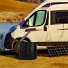 Portable Camping Toilet for Adults, Folding Toilet with Lid, Carry Bag, 1 Roll Garbage Bags