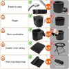 Portable Camping Toilet for Adults, Folding Toilet with Lid, Carry Bag, 1 Roll Garbage Bags