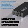 Soft Fire/Jet Flame - Windproof Dual Flame Adjustable Lighter Firestarter, Wheel Side Pressure Ignition, Metal Body, Blue Flame