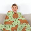 Soft and Fluffy Flannel Throw, with Cute Bird and Capybara Pattern, Can be used Outdoors, Camping, or Indoors. 3 Sizes
