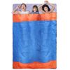 3 People Sleeping Bag, Lightweight Water Resistant Cotton Liner Cold Warm Weather 3 Season w/ Sack