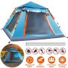 4-5 Person Pop-Up Camping Tent, Instant Setup, 2 Mosquito Net Windows, Portable for Hiking & Outdoor Adventures, In Blue (Green is Sold Out)