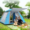 4-5 Person Pop-Up Camping Tent, Instant Setup, 2 Mosquito Net Windows, Portable for Hiking & Outdoor Adventures, In Blue (Green is Sold Out)