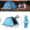 4-5 Person Pop-Up Camping Tent, Instant Setup, 2 Mosquito Net Windows, Portable for Hiking & Outdoor Adventures, In Blue (Green is Sold Out)