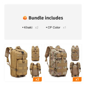 Men's 30L Compact Backpack for Outdoor Adventures, Backpacking, Hiking (Color: Khaki*2+CP Color)