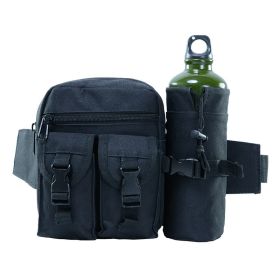 Camouflage Multifunctional, Lua Water Bottle Bag, Outdoor/Sports Tactical Waist Pack (Color: Black)