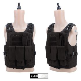 Amphibious Jungle Equipment Training Tactical Bottom Shirt Multifunctional Military Vest, Camouflage Outdoor Quick Release Vest (Color: desert color)