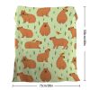 Soft and Fluffy Flannel Throw, with Cute Bird and Capybara Pattern, Can be used Outdoors, Camping, or Indoors. 3 Sizes