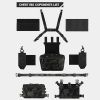 Chest Rig Molle Modular Micro Fight Chest Rigs Adjustable & Detachable with 5.56/7.62 Magazine Pouch
