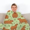 Soft and Fluffy Flannel Throw, with Cute Bird and Capybara Pattern, Can be used Outdoors, Camping, or Indoors. 3 Sizes