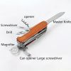 Swiss Multifunctional Knife Tool with 17 Cutting Functions, Bottle Opener and Can Opening, Scissors, Saw, Razor