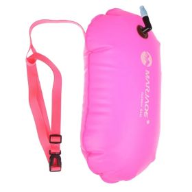 Inflatable Swim Buoy; Swim Float Bag, Airbag, Tow Float, Buoyancy For Open Water Swimming (Color: Red)