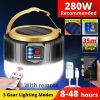 Solar LED Lamp; USB Rechargeable Light Camping Battery Powered Lantern