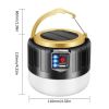 Solar LED Lamp; USB Rechargeable Light Camping Battery Powered Lantern